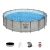 Set piscina fuori terra rotonda Steel Pro MAX  da 549x122 cm effetto pietra