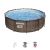 Set piscina fuori terra rotonda Steel Pro MAX  da 366x100 cm effetto rattan