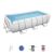 Set piscina fuori terra rettangolare Power Steel  con misure 404x201x100 cm con pompa filtro a cartuccia grigio chiaro